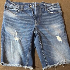 Goodfellow & Co Ripped Blue Denim Shorts